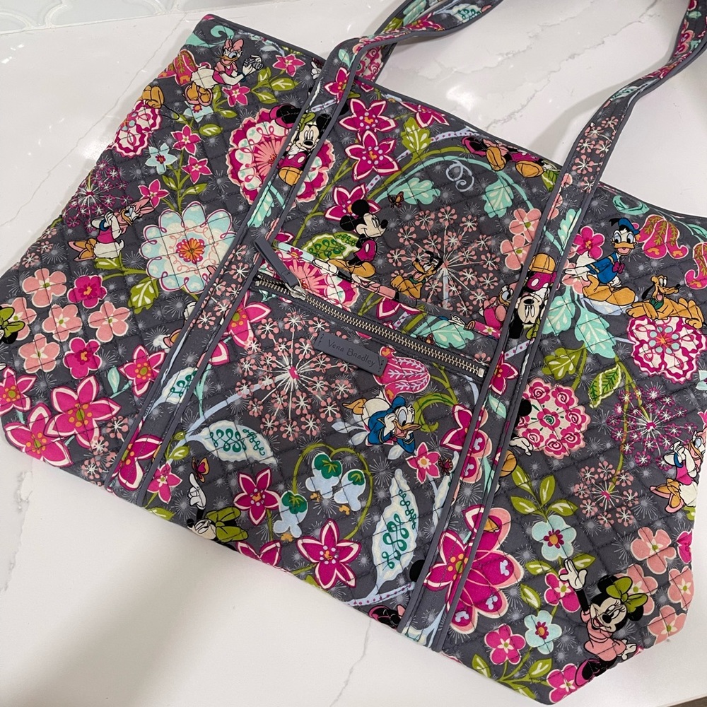 Disney x Vera Bradley Iconic Vera Tote in Mickey and Friends